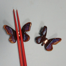 陶器 蝶々 箸置き　HASHIOKI 3枚目の画像