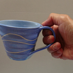 陶器　コーヒーカップ　カップ＆ソーサー（地平線の先に） 3枚目の画像