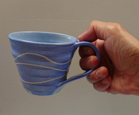 陶器　コーヒーカップ　カップ＆ソーサー（地平線の先に） 3枚目の画像