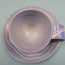 陶器　コーヒーカップ　カップ＆ソーサー（地平線の先に） 5枚目の画像