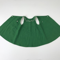 Natural 一点物 Linen dress リネンキッズ ワンピース100cm Green 女の子 東欧 北欧 刺繍 6枚目の画像