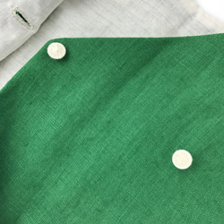 Natural 一点物 Linen dress リネンキッズ ワンピース100cm Green 女の子 東欧 北欧 刺繍 9枚目の画像