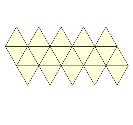 多面体ミラー万華鏡　正二十面体　内蔵LEDが非接触で光ります