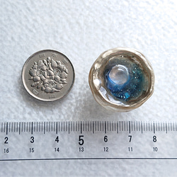 No.91  水鏡の月  帯留め   天然石(ゴールデンラブラドライト)使用 5枚目の画像