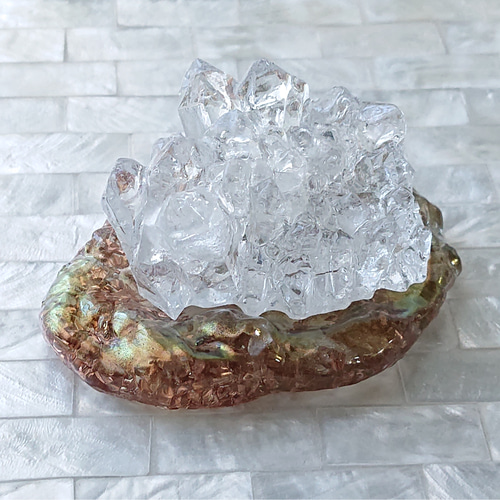 オルゴナイト 雪の結晶 シトリン レモンクォーツ 黄色い水晶