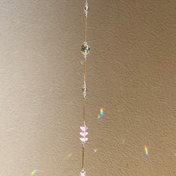 サンキャッチャー　幸せのプリンセス＊ベルフール　水晶　フローライト　55cm 4枚目の画像