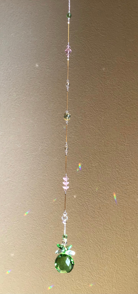 サンキャッチャー　幸せのプリンセス＊ベルフール　水晶　フローライト　55cm 4枚目の画像