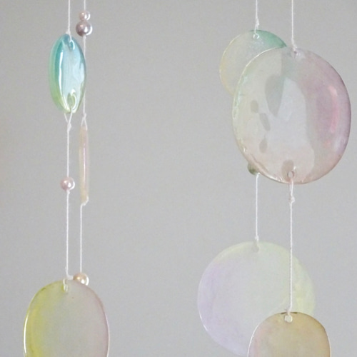 モビール・青い鳥とシャボン玉 モビール atelier-hiwa 通販 10092337