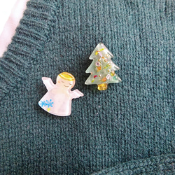 【Creema限定】ブローチ・聖夜の天使 3枚目の画像