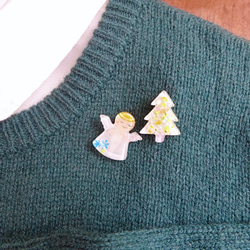 【Creema限定】ブローチ・聖夜の天使 4枚目の画像