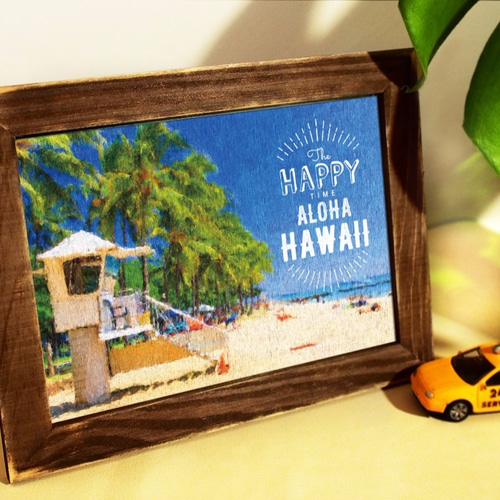 デジタル絵画イラスト☆インテリアや贈り物に「ハワイ HAWAII 04