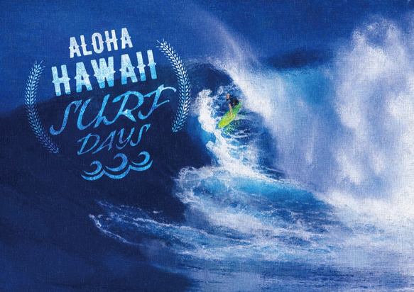 デジタル絵画イラスト★インテリアや贈り物に「ハワイ　HAWAII 05」（2L）【額縁付】 2枚目の画像