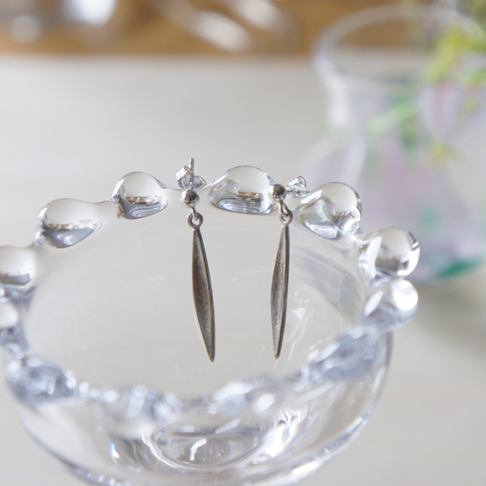 葉ピアスSV925シルバーlfp1