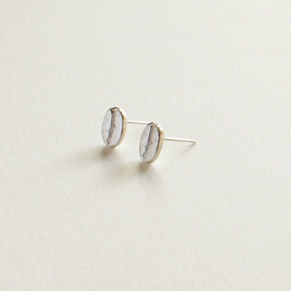 コーヒー豆ピアスSV925シルバーcfp2 5枚目の画像