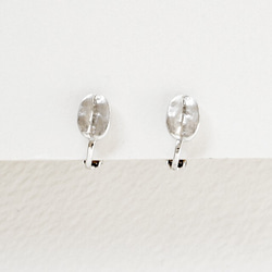 コーヒー豆イヤリングSV925シルバーcfe1 4枚目の画像