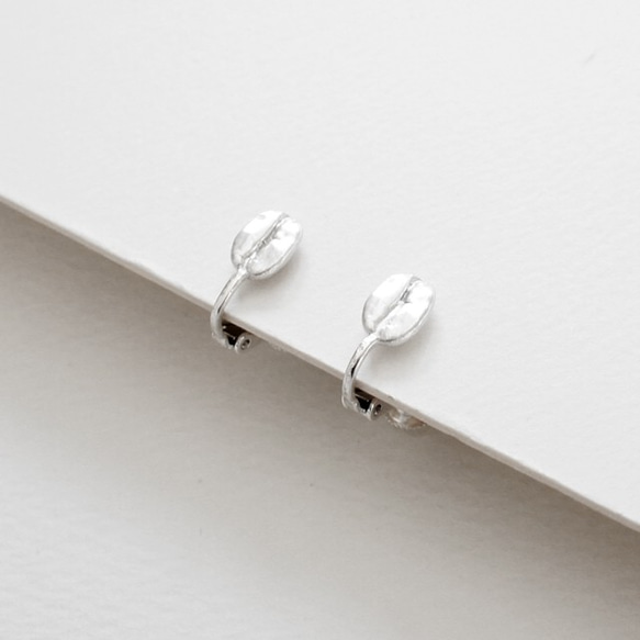 コーヒー豆イヤリングSV925シルバーcfe1 5枚目の画像