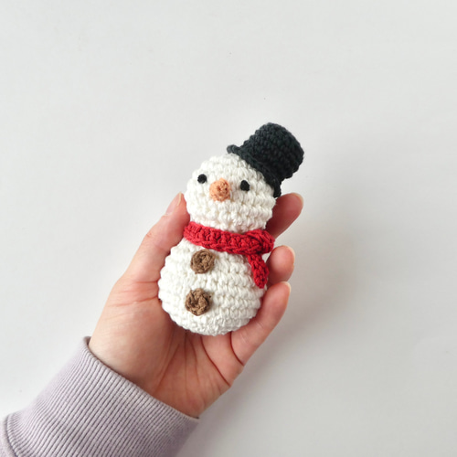 アメリカ製ハンドメイド 雪だるま ぬいぐるみ 小さなクマ付き その他