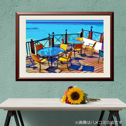 【アートポスター】海沿いのレストラン（作品No.028） 1枚目の画像