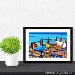 【アートポスター】海沿いのレストラン（作品No.028） 2枚目の画像