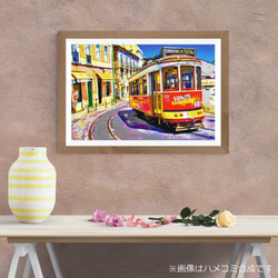 【アートポスター】ポルトガル リスボンの路面電車（作品No.067） 3枚目の画像