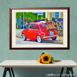 【アートポスター】FIAT500（チンクエチェント）と行く旅（作品No.131） 1枚目の画像