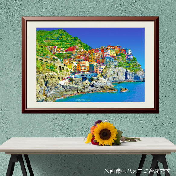 アートポスター】イタリア チンクエ・テッレの街並み（作品No.136