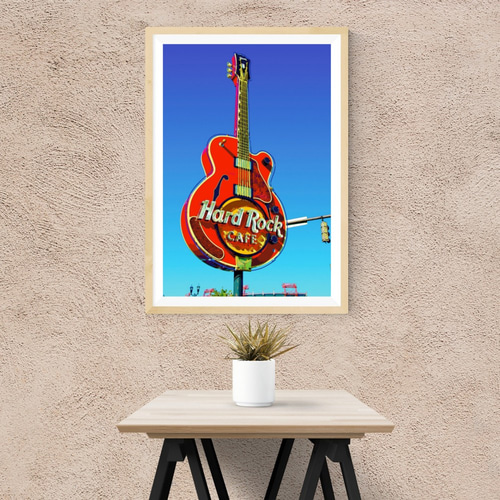 アートポスター】アメリカ ナッシュビルのハードロックカフェ（作品No