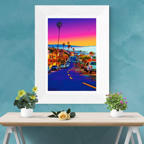 アートポスター】キューバ ハバナの夕暮れ（作品No.196） 写真