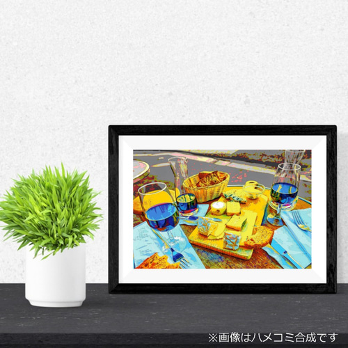 ワインチーズ絵画ヨーロッパ風景画