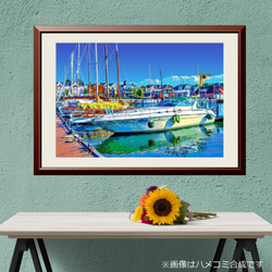 『ヨットハーバー』 ★アートポスター 木製フレーム付！約88×34cm 71Y4u52rAXL._UF350,350_QL50_.jpg