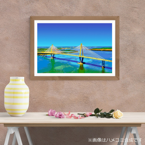 【アートポスター】アメリカ クーパー川に架かるアーサーラベネルジュニアブリッジ（作品No.273） 3枚目の画像
