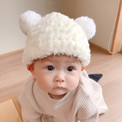 大人気♡モコモコあったかクマみみ帽子♡くまみみ帽子 1枚目の画像