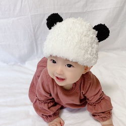 ひよこちゃんとにわとりさんのベビーニット帽 帽子(ベビー