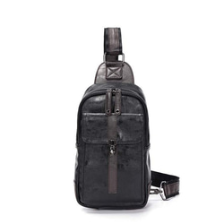 メンズオールマッチヒットカラーチェストバッグメッセンジャーバッグ 旅行毎日の携帯用の小さな革のバッグ胸のバックパック 1枚目の画像
