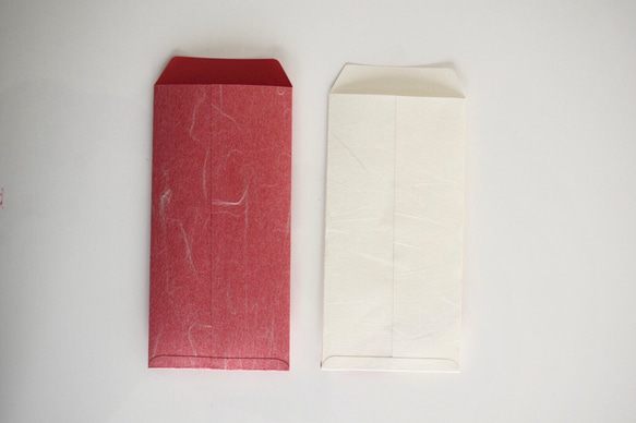 川を流れる紅白ポチ袋(新券サイズ) 2枚目の画像