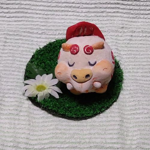 思わずウトウト…… 丸っこ にーぶい シーサー 赤 その他置物 Yafara