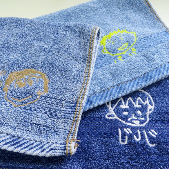 ハンカチ ハンドタオル プレゼント ギフト 子供の絵 子どもの絵 似顔絵 刺繍   towel06 4枚目の画像