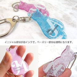 ネコ 猫 キャット ネームプレート キーホルダー ネームタグ かわいい  バッグ ギフト　メール便送料無料 cat01 2枚目の画像