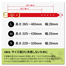 名入れ　犬 首輪 合皮 迷子札 子犬 小型犬 中型犬 レザー風 　散歩用品 イヌ ペット用　collor24　 7枚目の画像