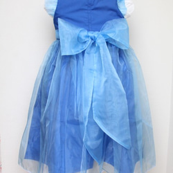 【リメイク】サイズ130　ブルーオーガンジードレス 3枚目の画像