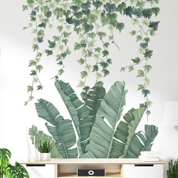 ウォールステッカー S15　北欧 植物　葉 DIY 壁飾り　インテリアシート　剥がせるシール　送料無料 4枚目の画像