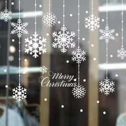ウォールステッカー　S75　クリスマス　雪花　結晶　新年　DIY 窓シール　インテリアシール　送料無料 1枚目の画像