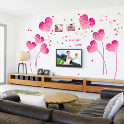 ウォールステッカー S159　北欧　ハート　ピンク　新婚　カップル　DIY 壁シール　インテリアシート　 3枚目の画像