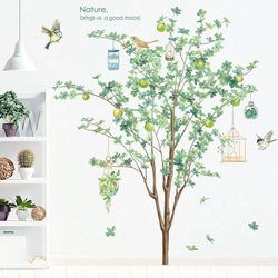 ウォールステッカー S172 植物　レモンツリー　木　鳥　癒す　ナチュラル　DIY 壁シール　インテリア　送料無料 1枚目の画像