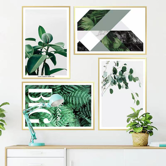 ウォールステッカー S372 植物　葉　癒す　ナチュラル　DIY 壁紙　インテリアシート　模様替え剥がせるシール送料無料 4枚目の画像