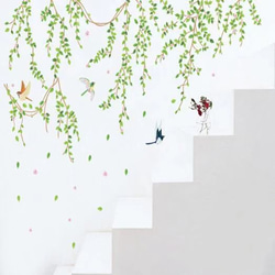ウォールステッカー S424 枝垂れ柳　植物　木　癒す　ナチュラル　DIY 壁紙　インテリアシート　剥がせるシール 5枚目の画像