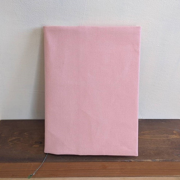 8号帆布の手帳カバー・ノートカバー 【選べるA5・B5】ピンク・桜 1枚目の画像