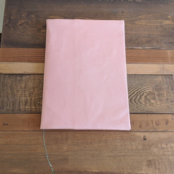 8号帆布の手帳カバー・ノートカバー 【選べるA5・B5】ピンク・桜 2枚目の画像