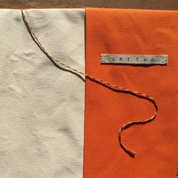8号帆布の手帳カバー・ノートカバー 選べる【A5・B5】オレンジ 4枚目の画像