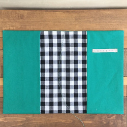 8号帆布の手帳カバー・ノートカバー 選べる【A5・B5】コバルトグリーン 4枚目の画像